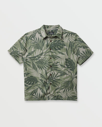 Waterman Botanical Short Sleeve Shirt - Dark Green
