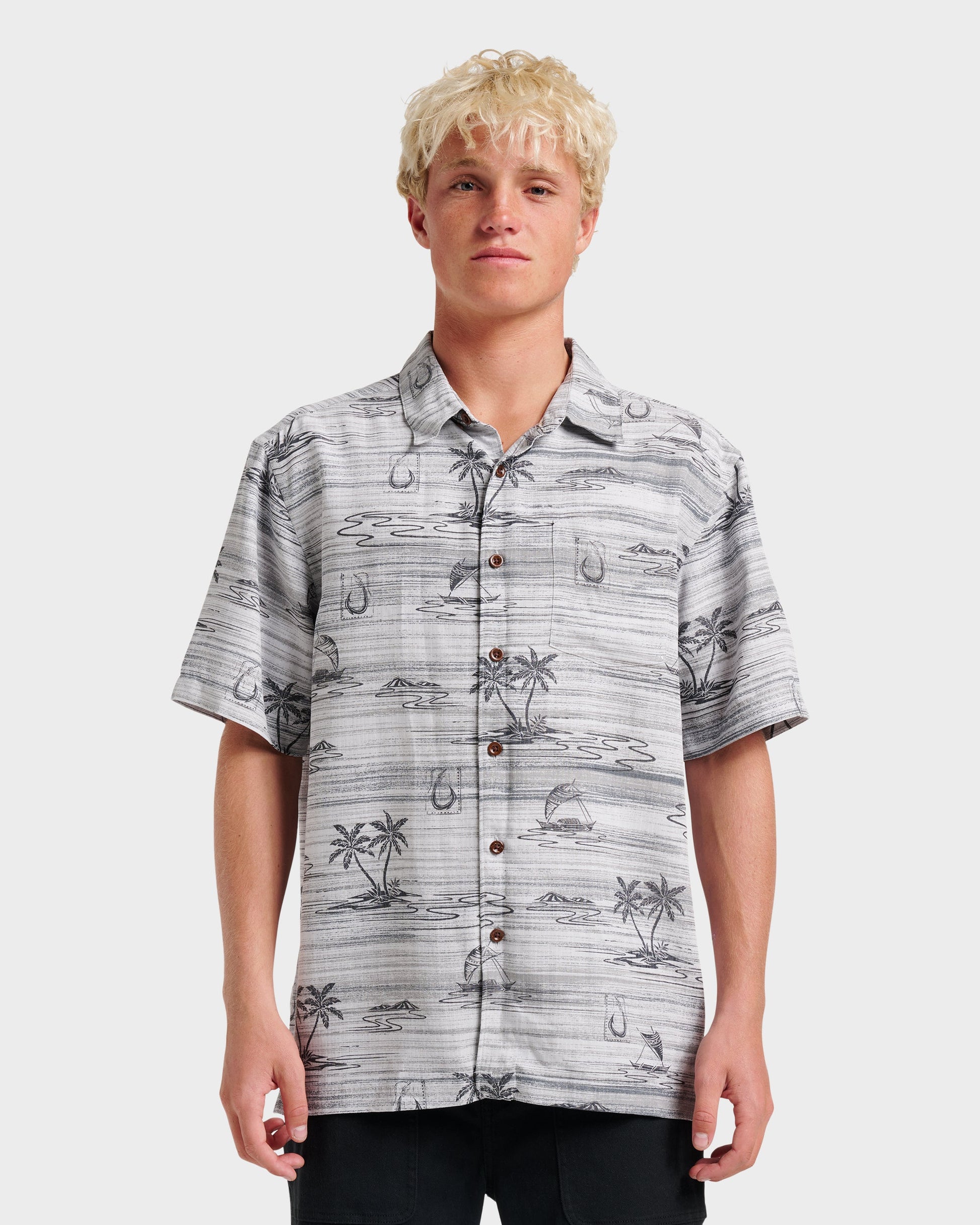 Waterman Island Daze Short Sleeve Shirt - Phantom