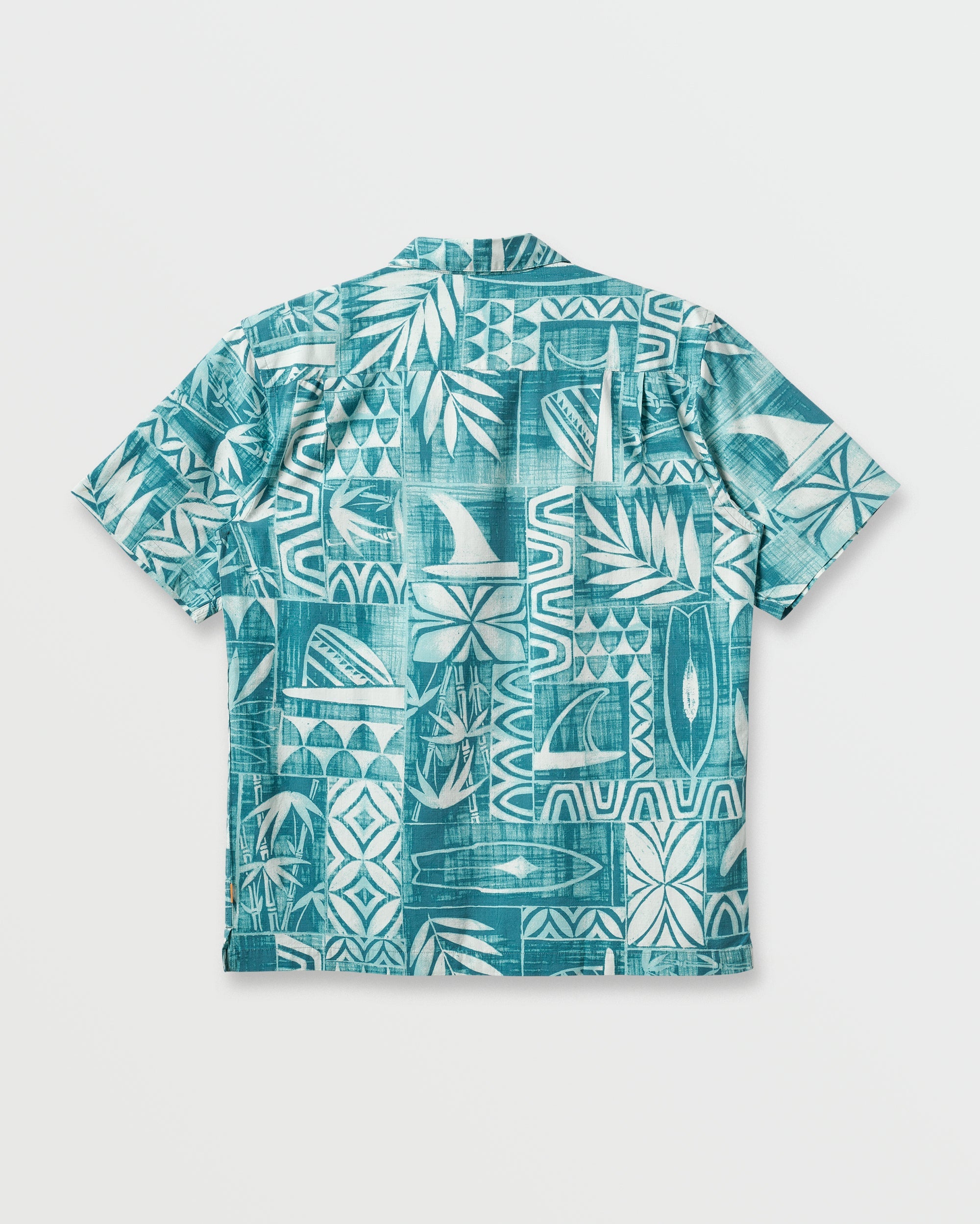 Waterman Talk Story Short Sleeve Shirt - Aqua Sea