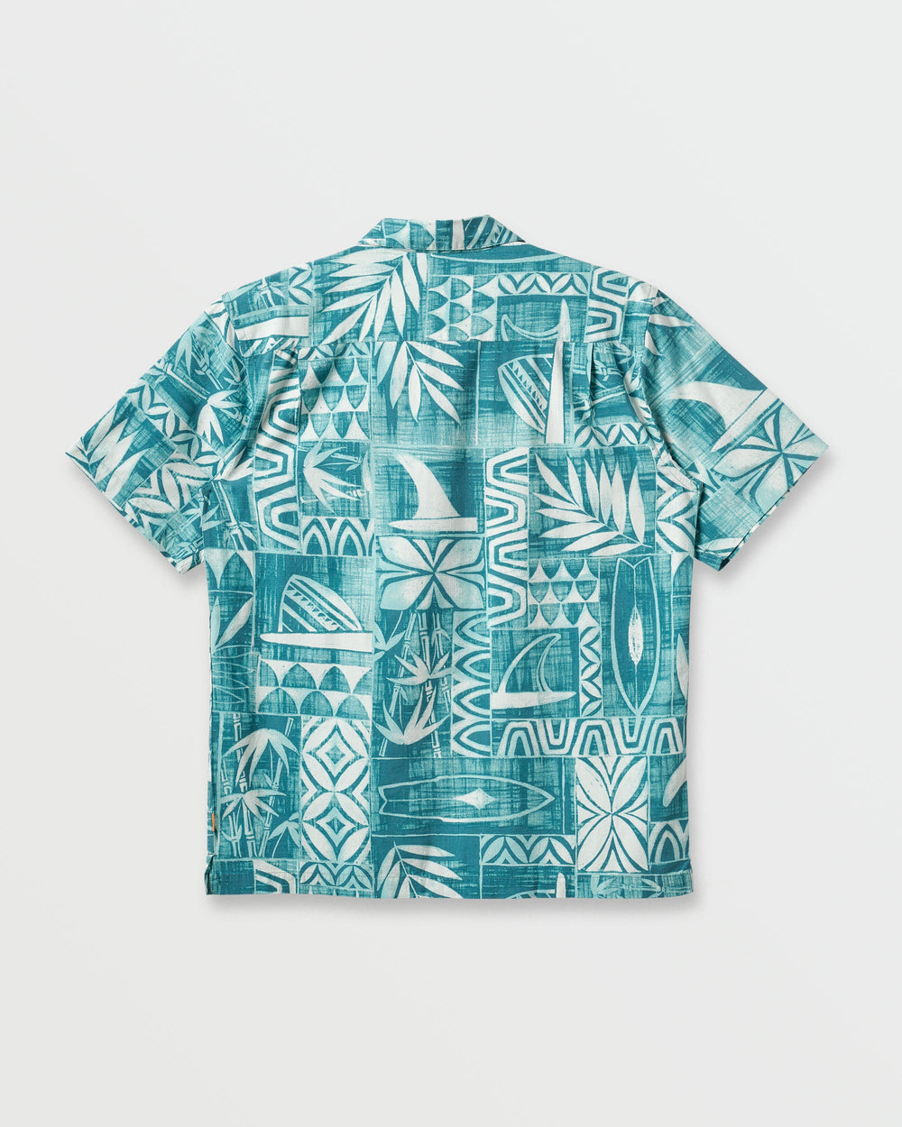 Waterman Talk Story Short Sleeve Shirt - Aqua Sea