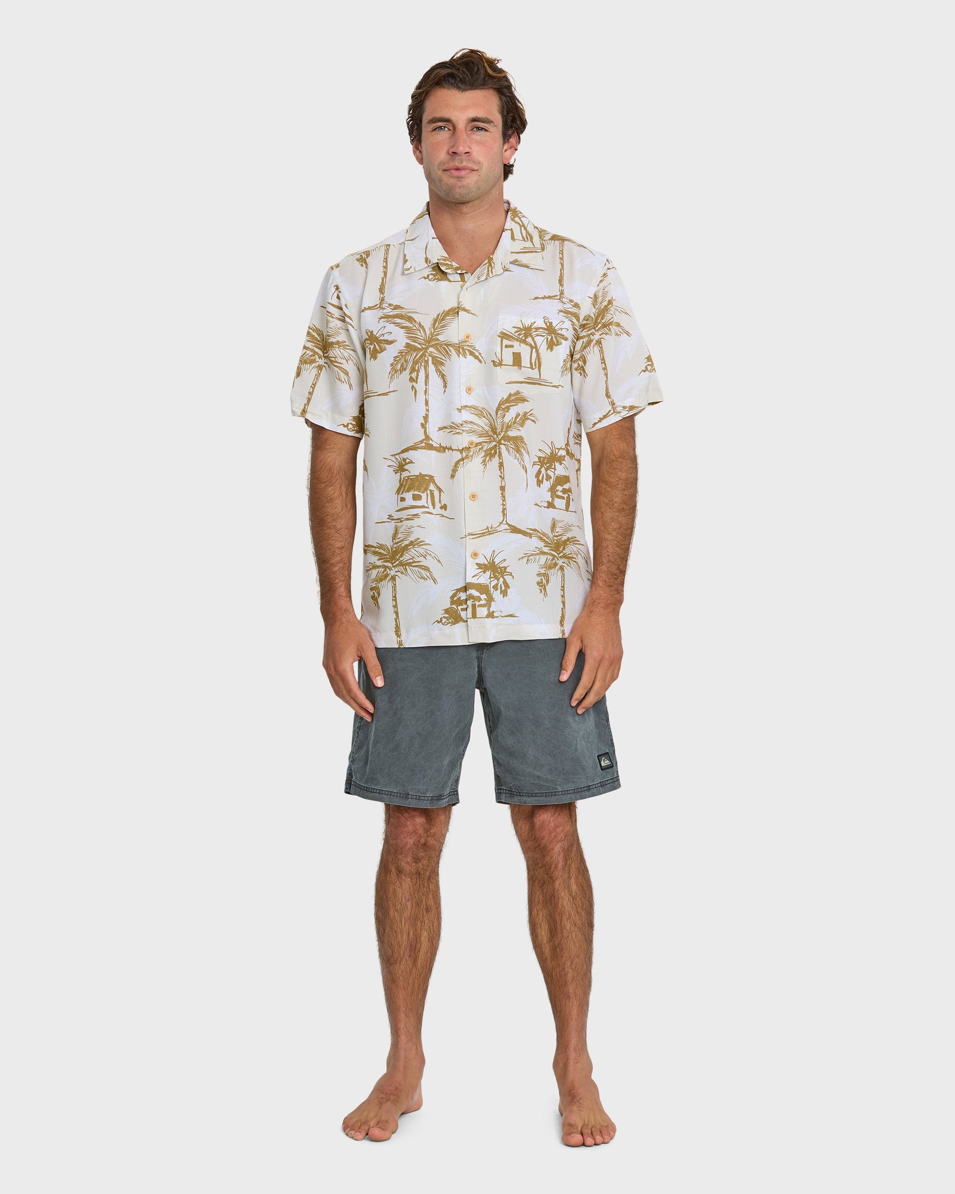 Waterman Off The Grid Shirt - Bone White