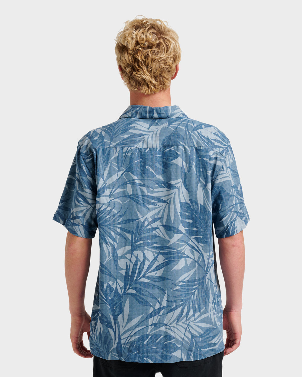 Waterman Botanical Short Sleeve Shirt - Midnight Navy