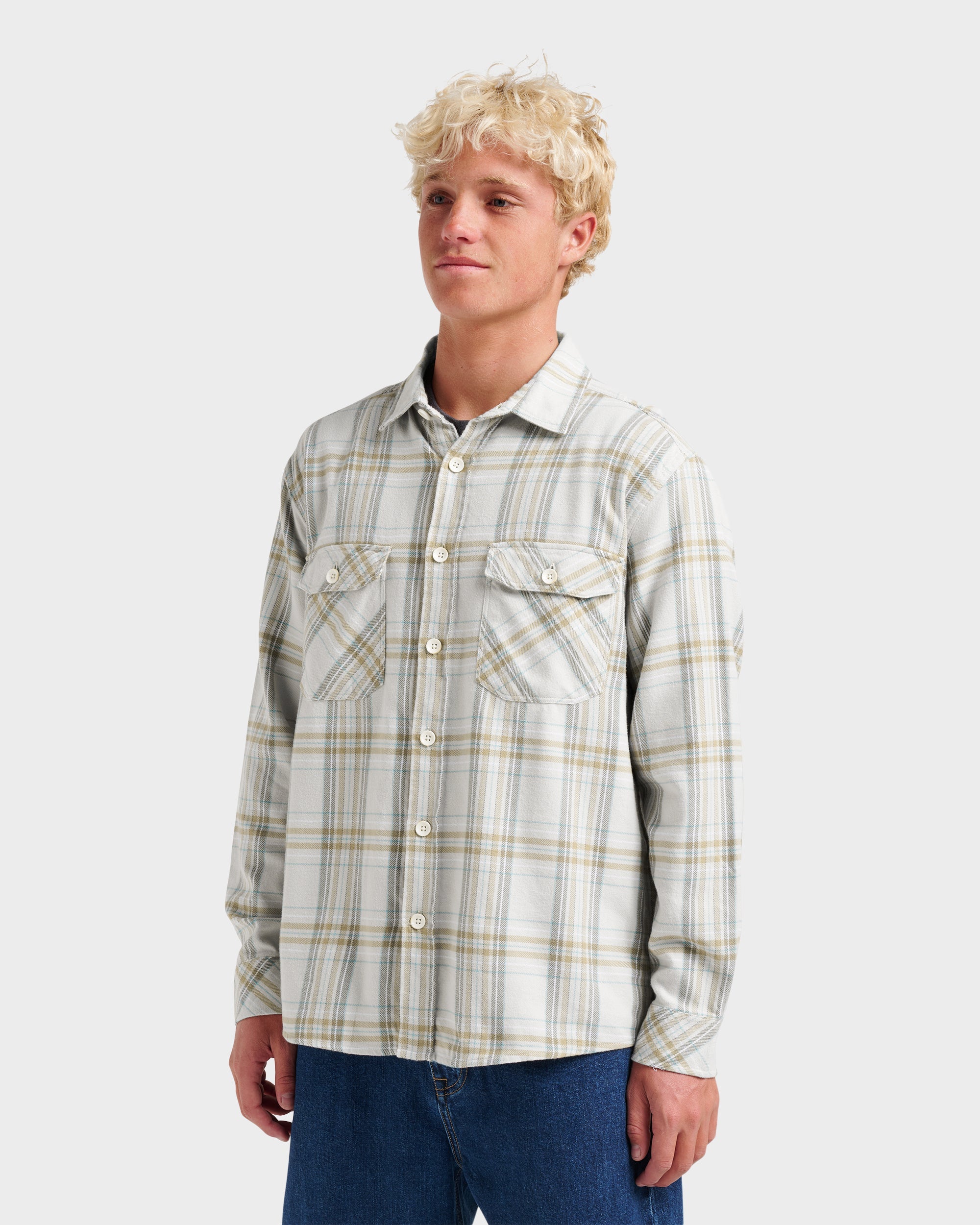 Waterman Bodie Flannel Shirt - Moonbeam