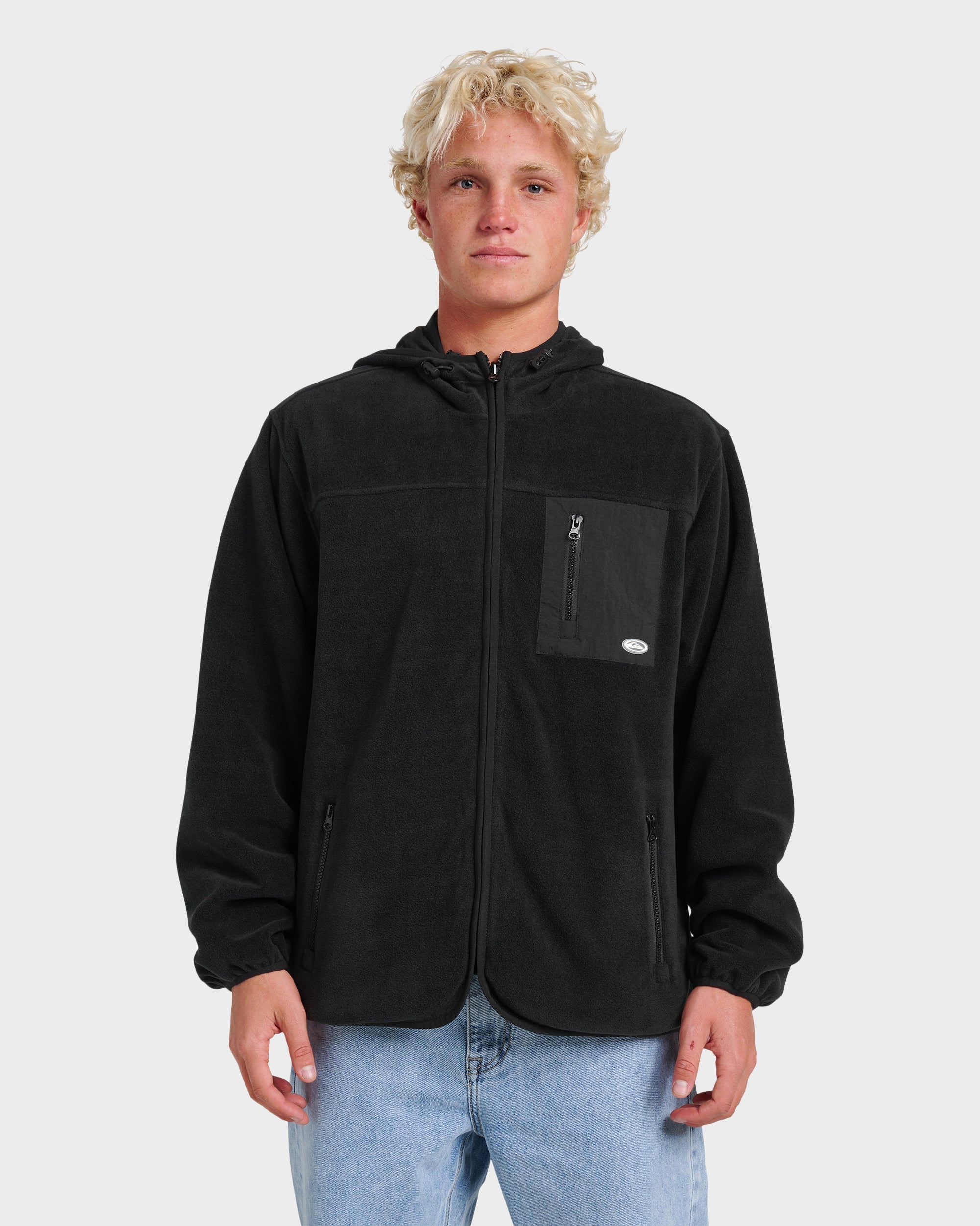 Reversible Zip Hoodie - Black