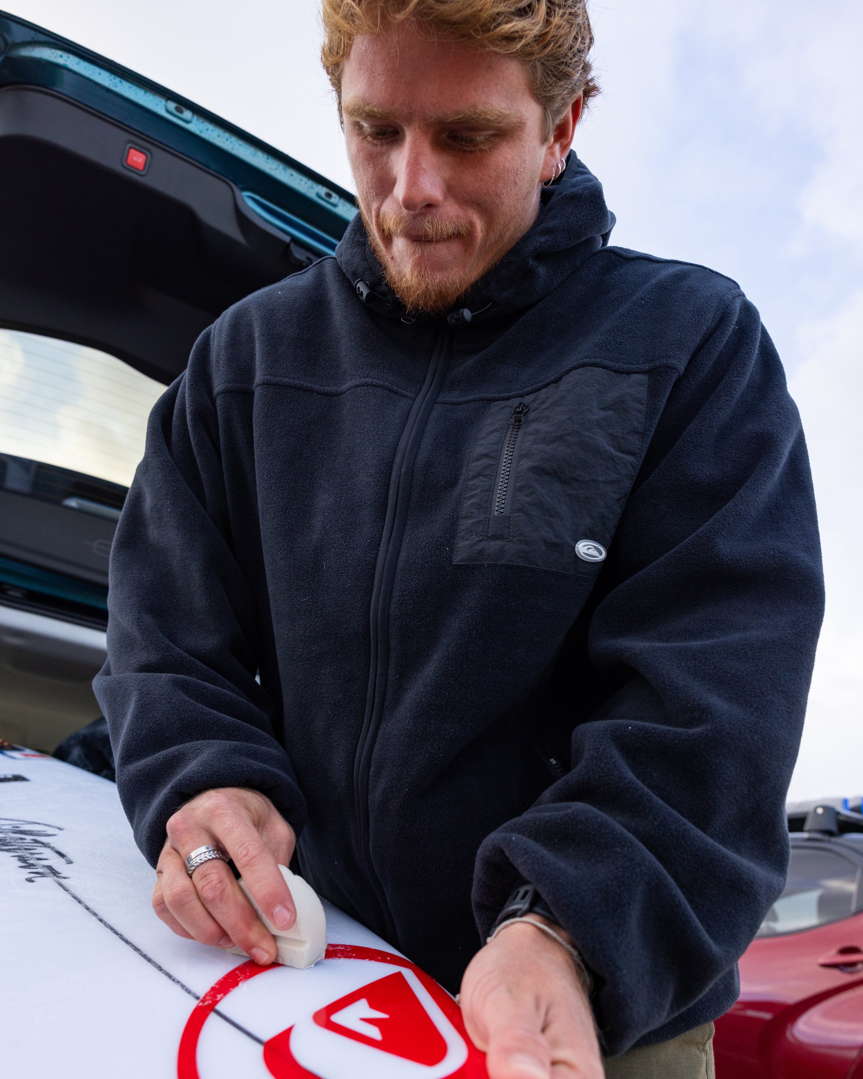 Reversible Zip Hoodie - Black