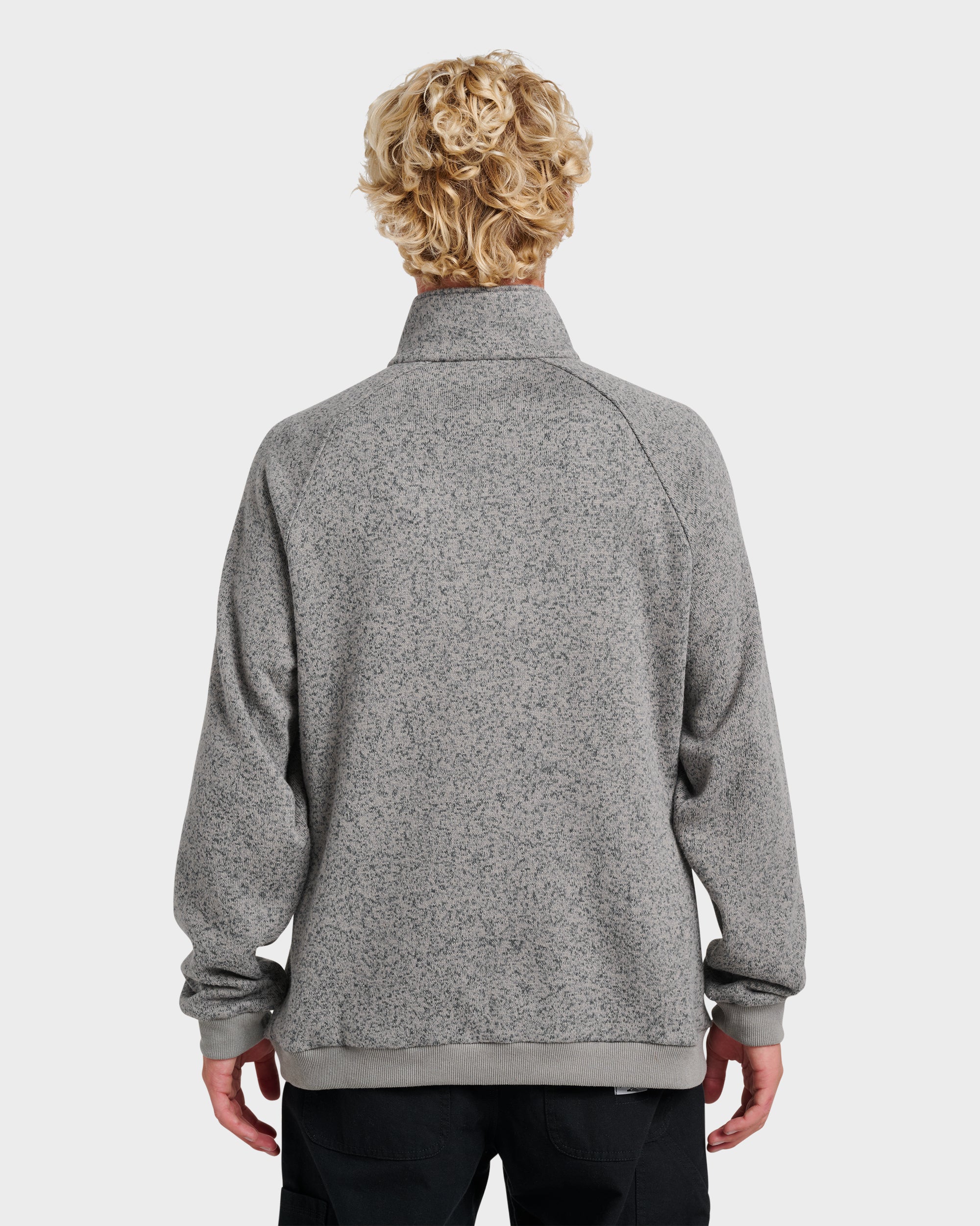 Keller Half Zip Mock Sweatshirt - Smoked Gray Heather