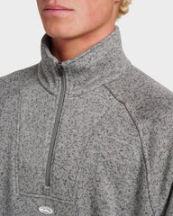 Keller Half Zip Mock Sweatshirt - Smoked Gray Heather