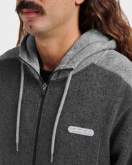 Keller Zip Hoodie - Black Heather