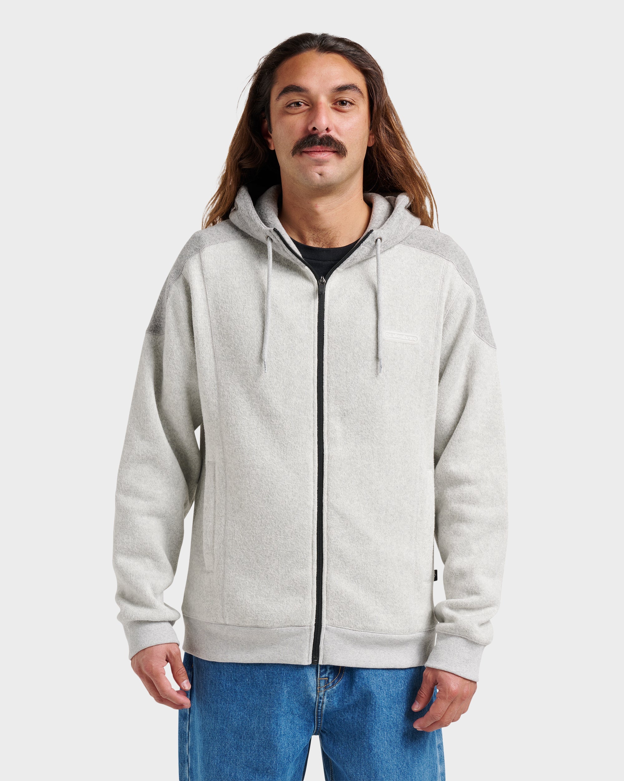 Keller Zip Hoodie - Light Gray Heather