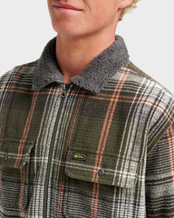 Campo Zip Flannel Shirt - Grape Leaf