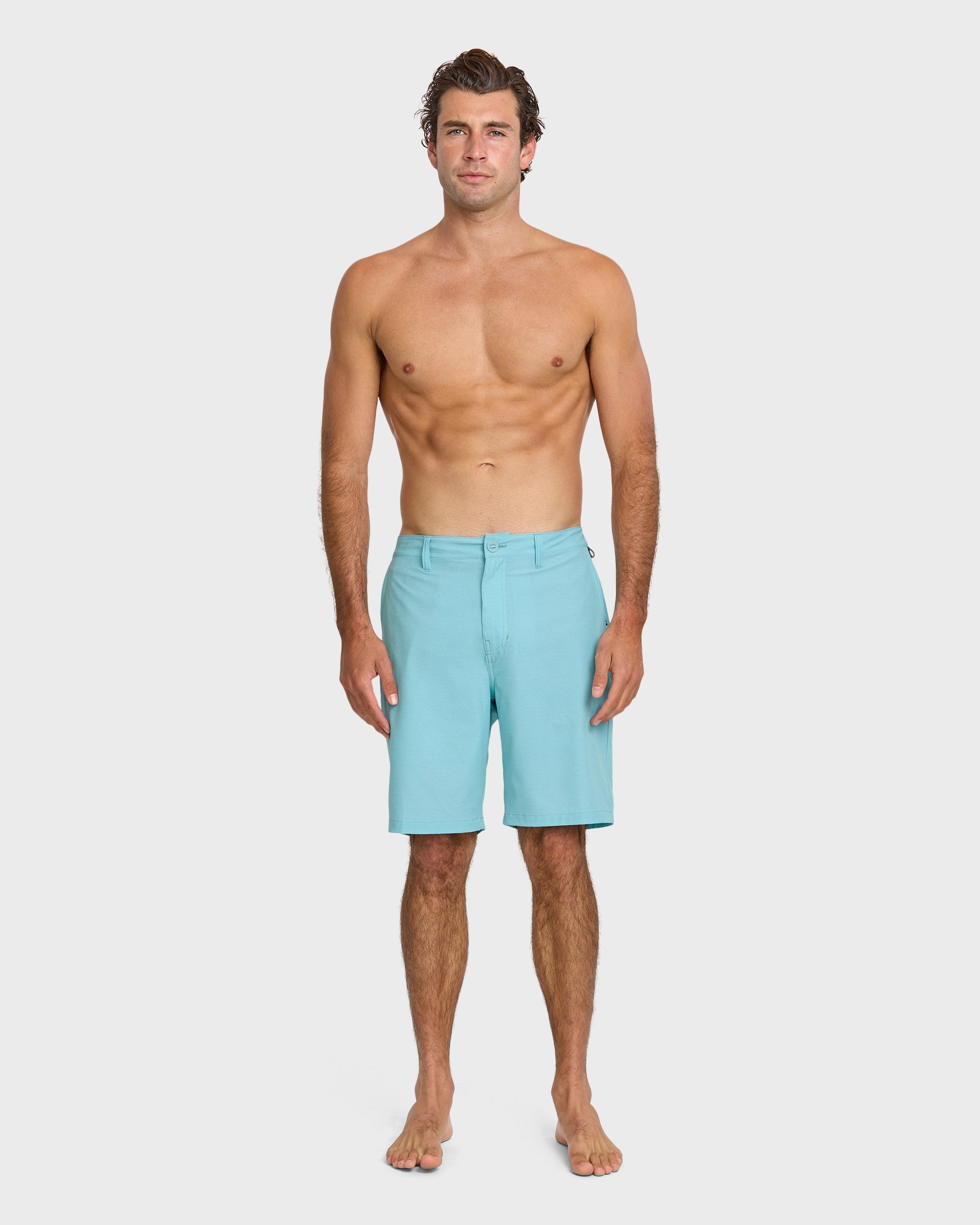 Union Heather 20" Amphibian Hybrid Shorts - Aqua Blue