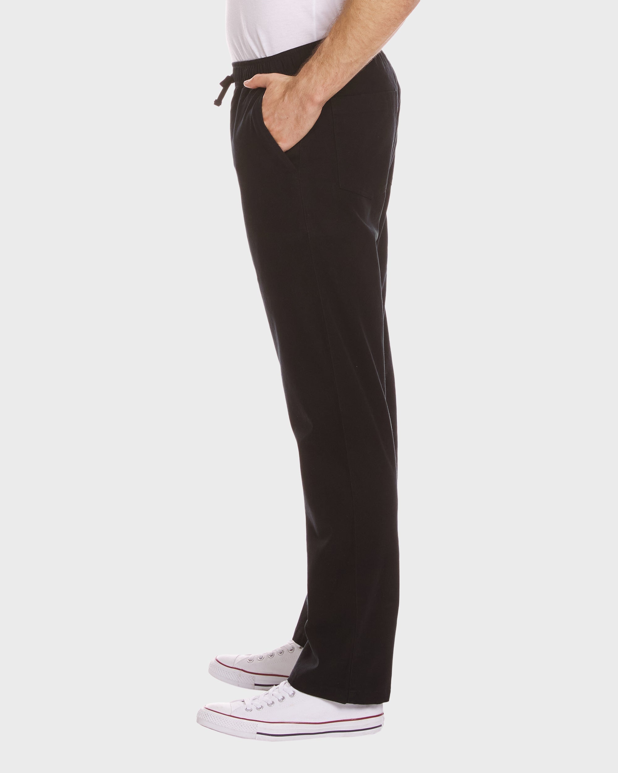 Stretch Canvas Beach Pants - Black