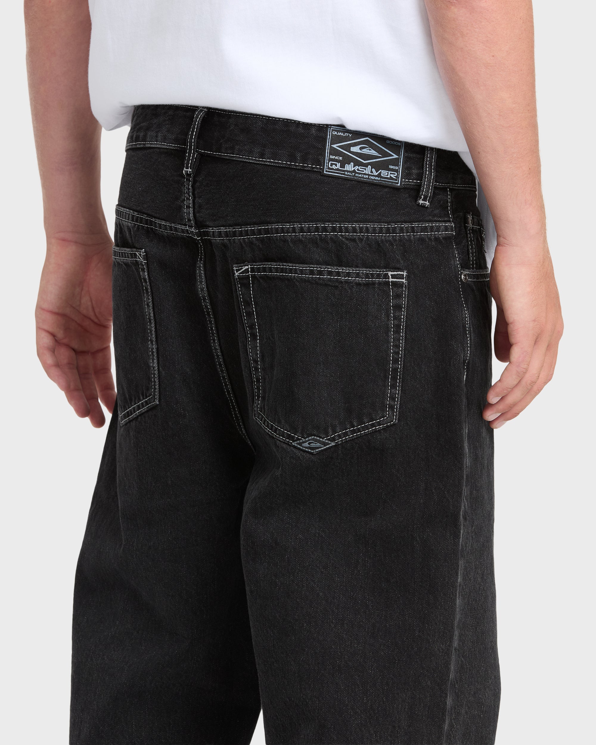 Baggy Denim Pants - Black Wash