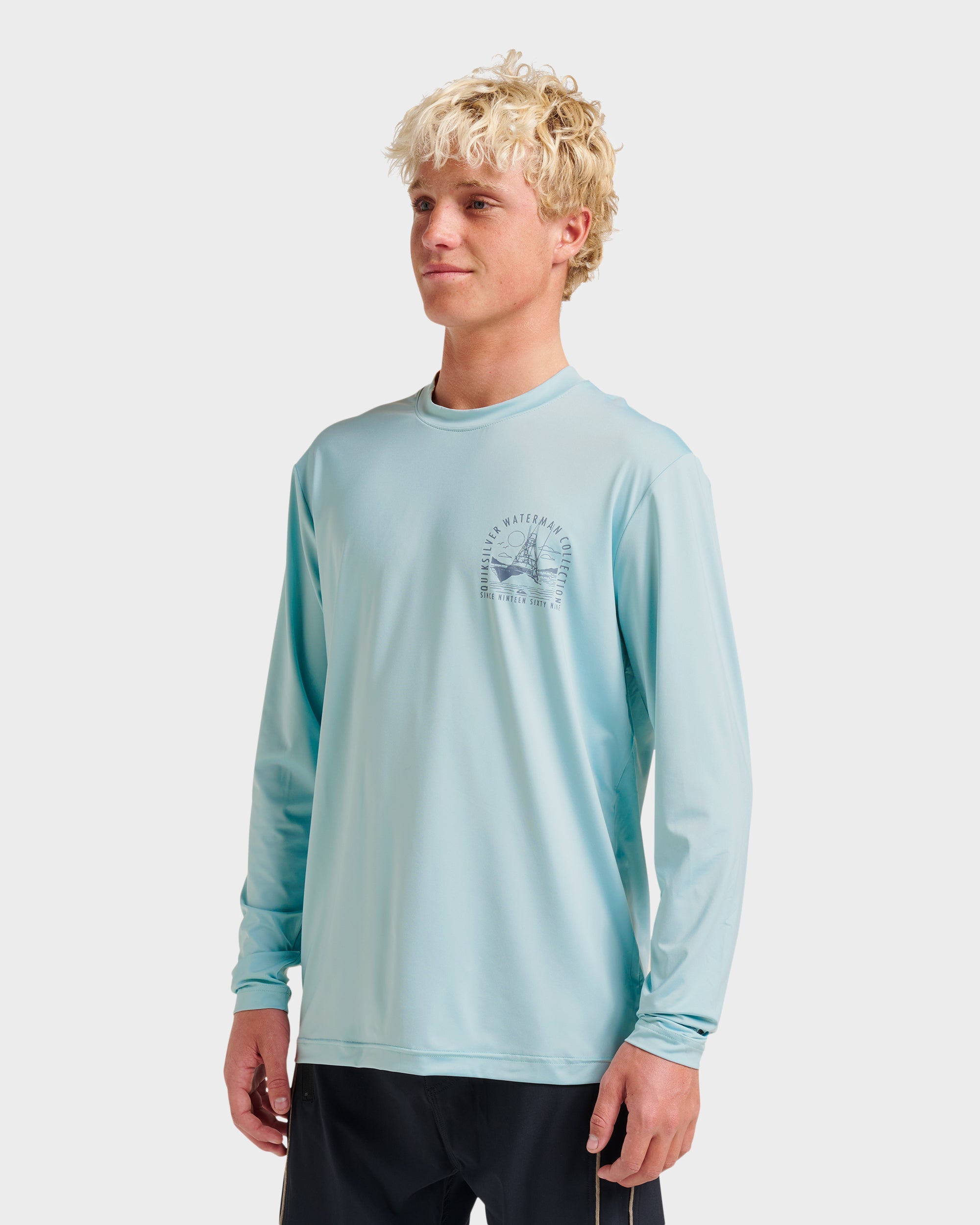 Waterman Coolbreeze Long Sleeve Surf Tee - Sterling Blue
