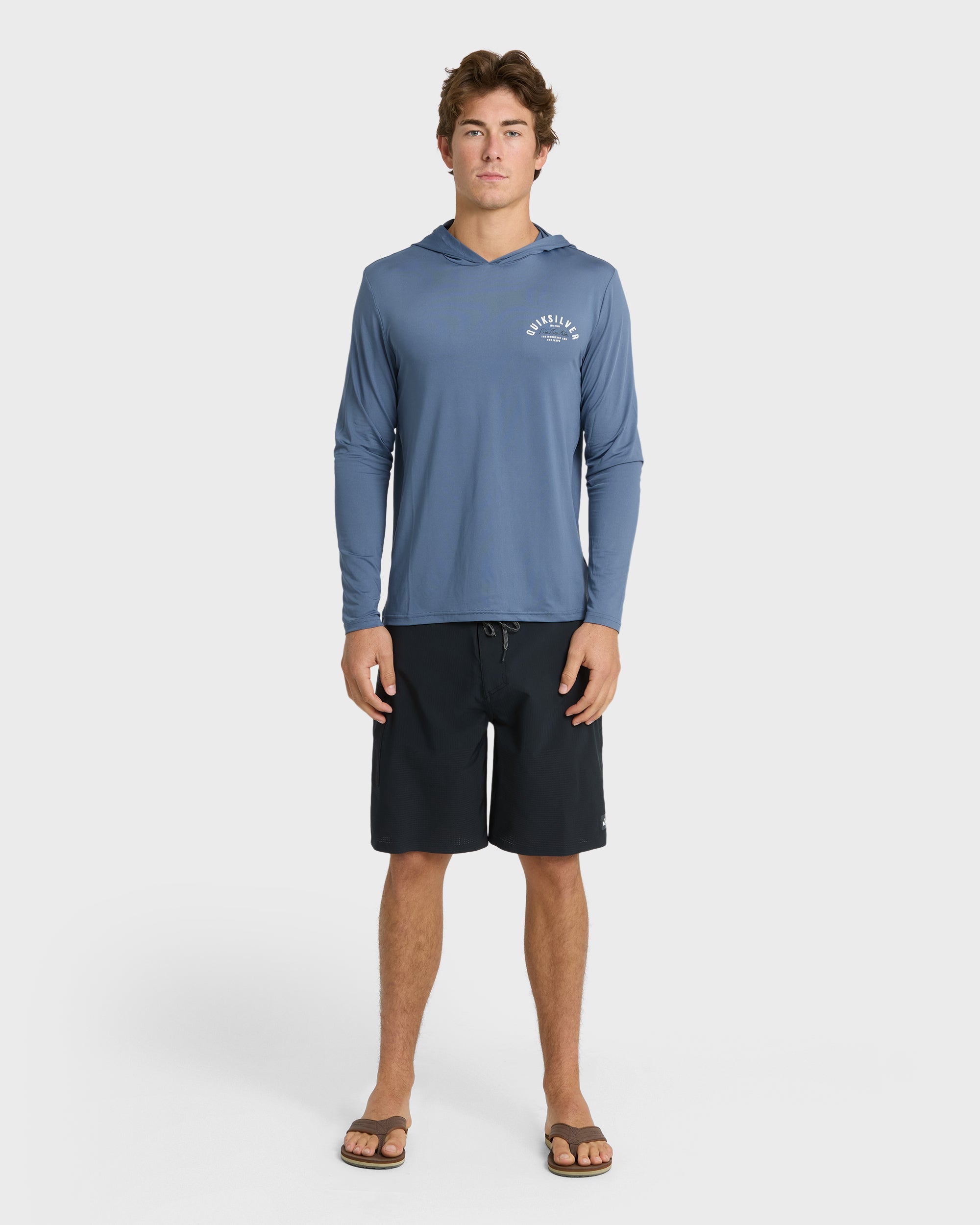 Lookup Long Sleeve Sun Hooded Rashguard - Seaport