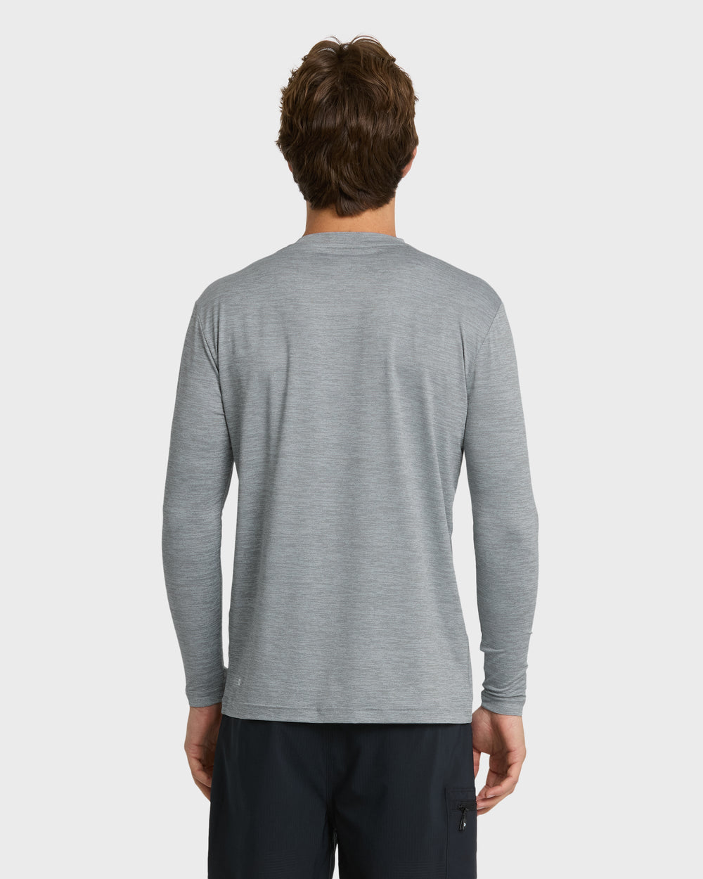 DNA Logo Surf Long Sleeve Surf Tee - Smoked Gray Heather