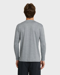 DNA Logo Surf Long Sleeve Surf Tee - Smoked Gray Heather