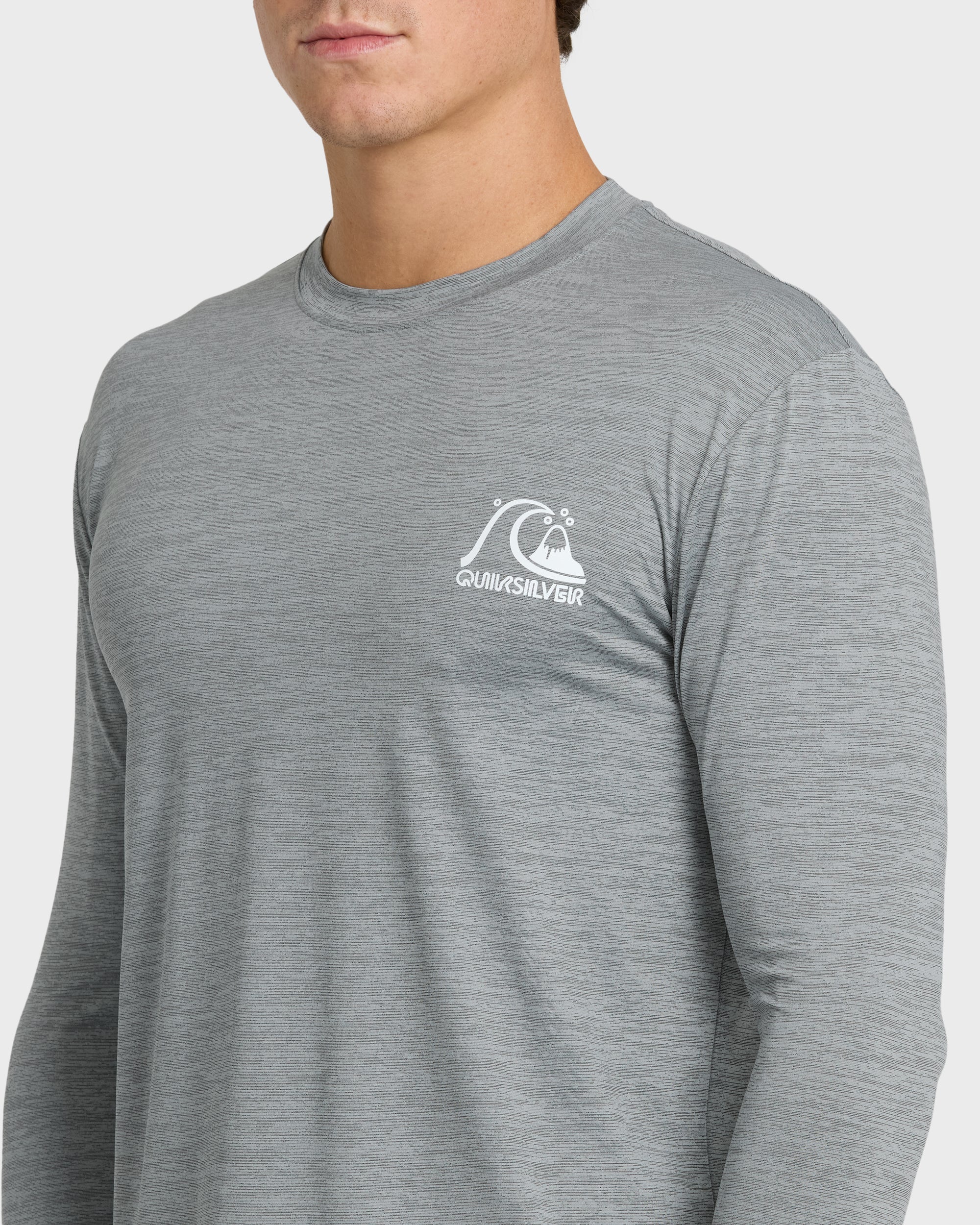 DNA Logo Surf Long Sleeve Surf Tee - Smoked Gray Heather