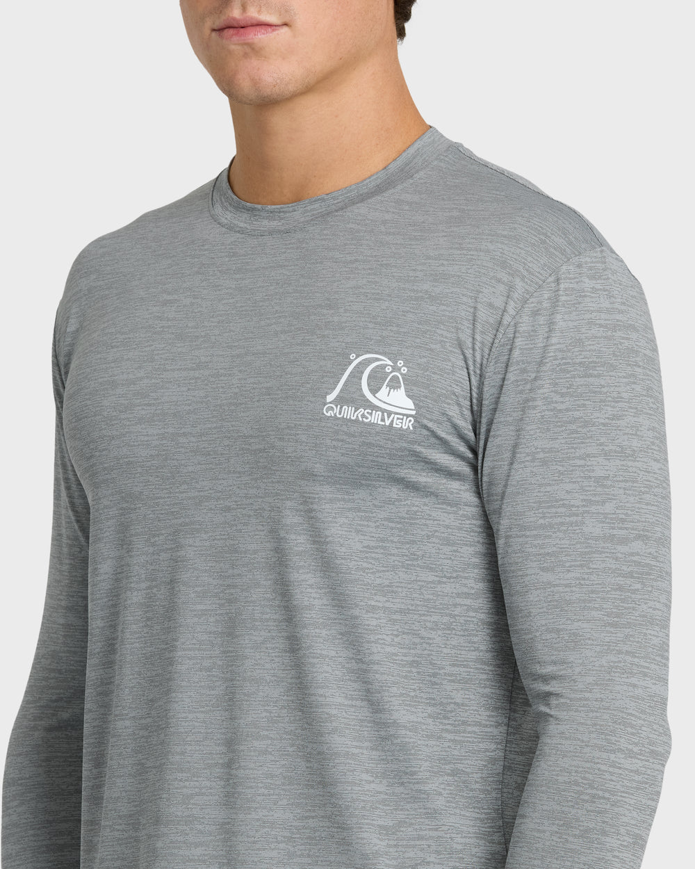 DNA Logo Surf Long Sleeve Surf Tee - Smoked Gray Heather
