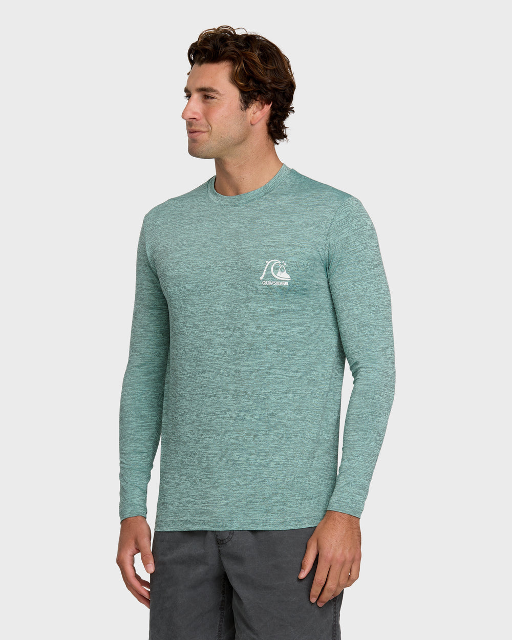 DNA Logo Surf Long Sleeve Surf Tee - Jade Heather