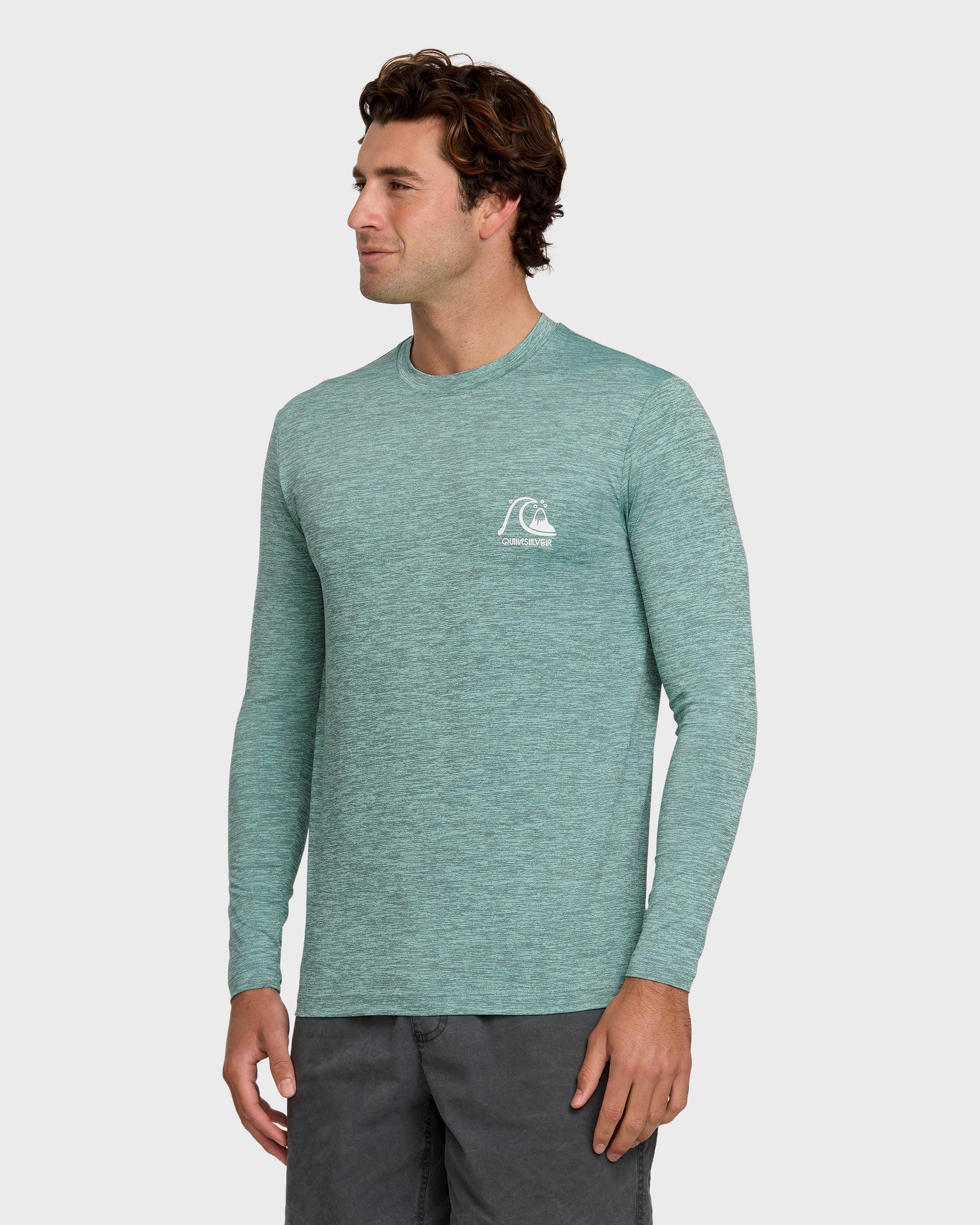 DNA Logo Surf Long Sleeve Surf Tee - Jade Heather