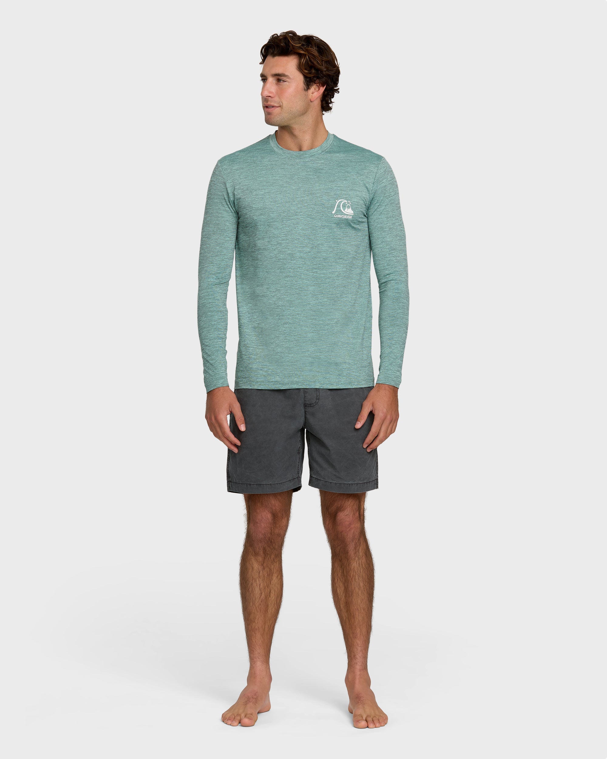 DNA Logo Surf Long Sleeve Surf Tee - Jade Heather