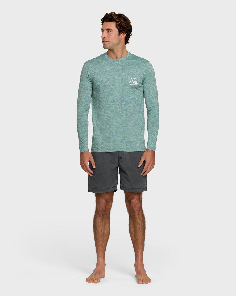 DNA Logo Surf Long Sleeve Surf Tee - Jade Heather