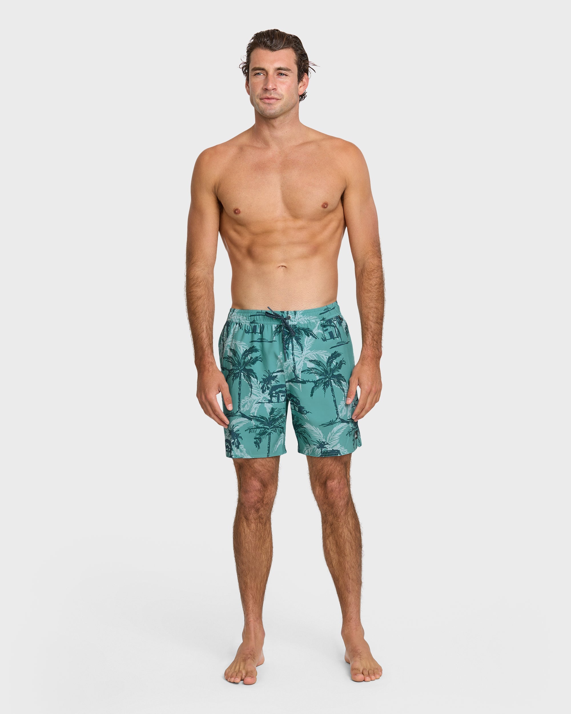 Waterman Off The Grid 17" Swim Trunks - Aqua