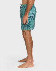 Waterman Off The Grid 17" Swim Trunks - Aqua