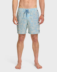 Waterman Fern Garden 17" Swim Trunks - Beach Blue