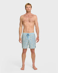 Waterman Fern Garden 17" Swim Trunks - Beach Blue